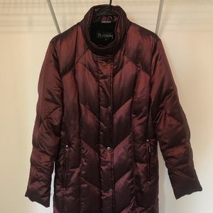 Unique Burgundy Puffer Jacket